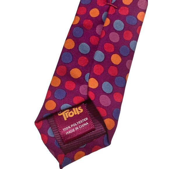 Dreamworks Trolls Dot N Poppy Novelth Necktie Polyester Multicolor - Picture 6 of 7